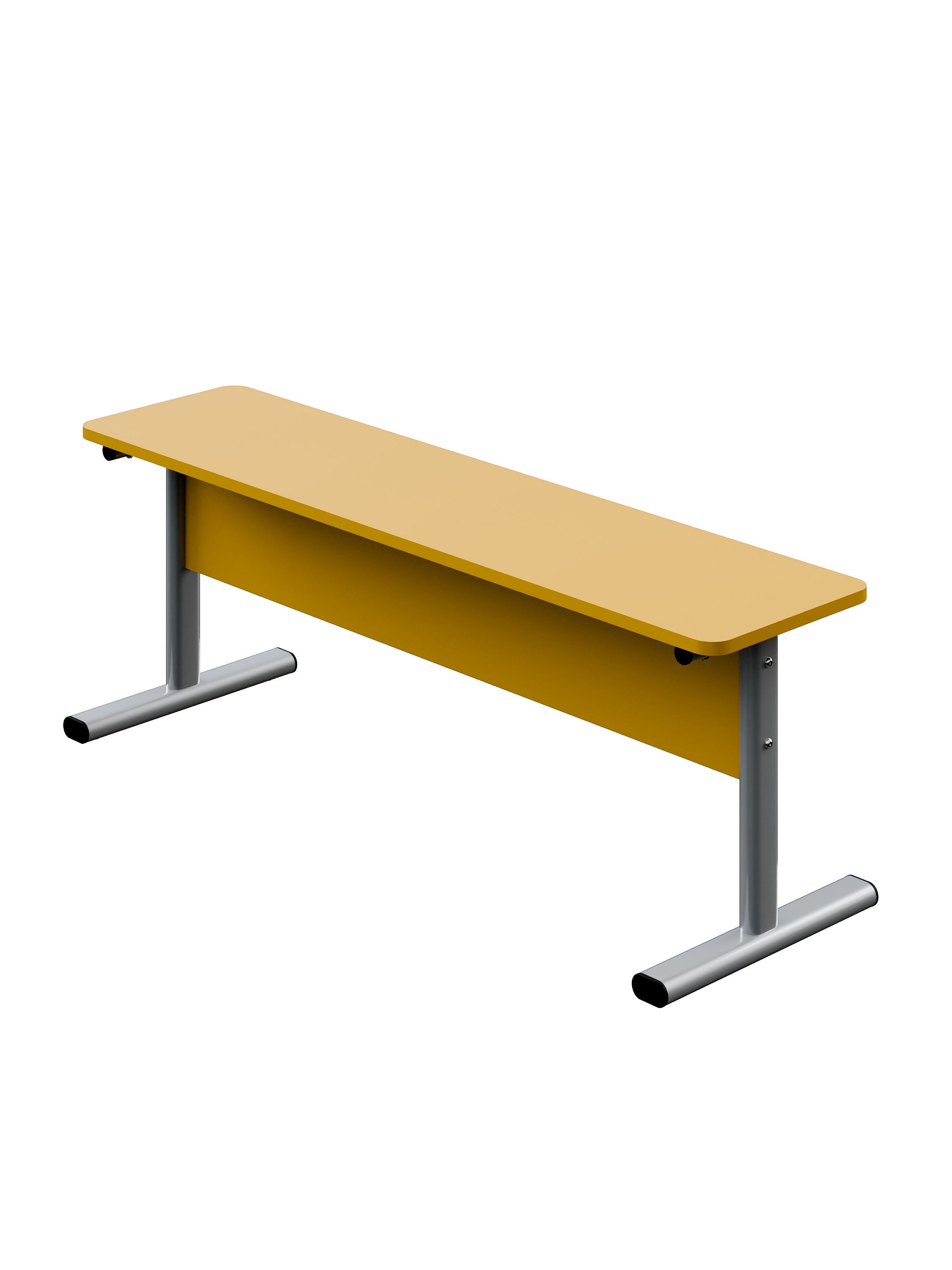 Лава двомісна на плоскоовальній трубі без спинки 1200x300x420 мм МЕБЛІ-ТЕХНОСТИЛЬ (7759)